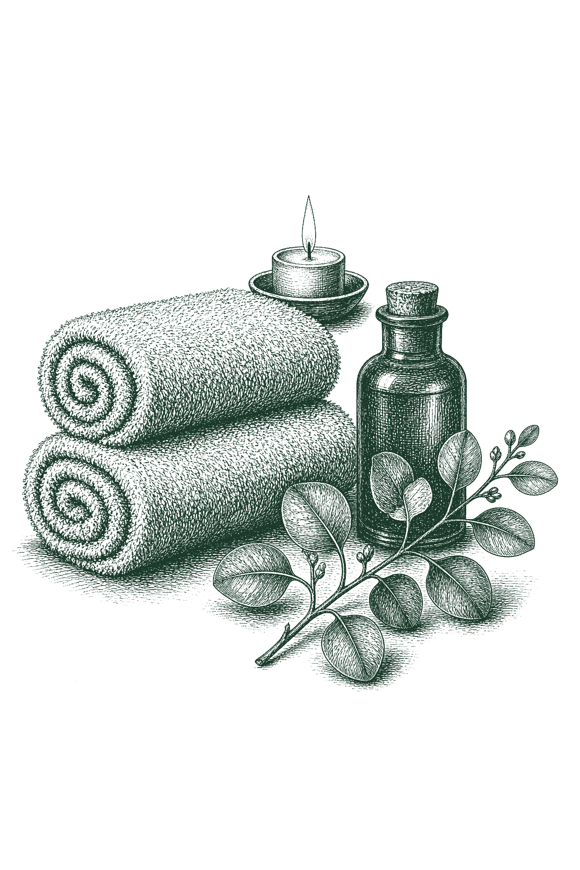 Illustrated lotus representing wellness and mindfulness
