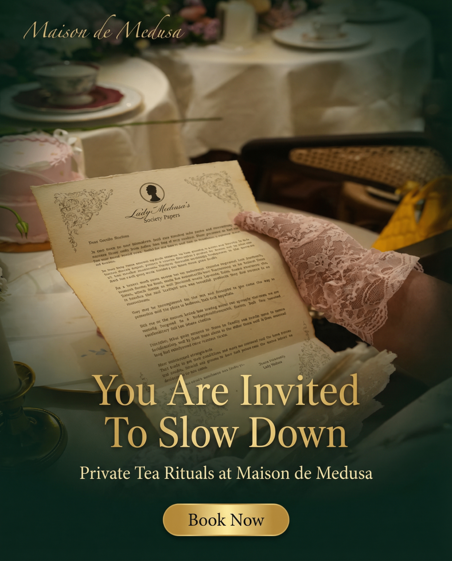 You're invited into the house. Step through.